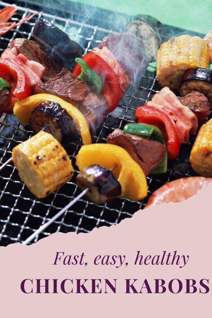 These grilled chicken kabobs are fast, easy, healthy, and delicious 