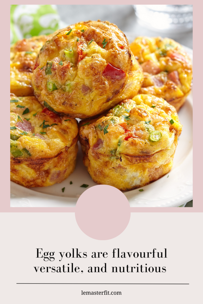 egg muffins to demonstrate the versatility of egg yolks