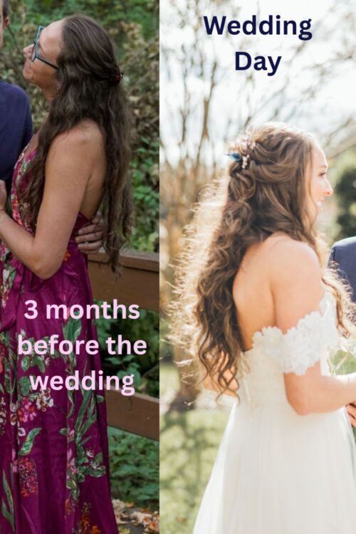 thanks to Earthling Co my wedding hair was beautiful and healthy!